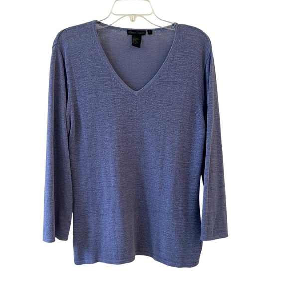 Nomadic Traders Purple V-Neck Women's Sweater - Picture 1 of 8